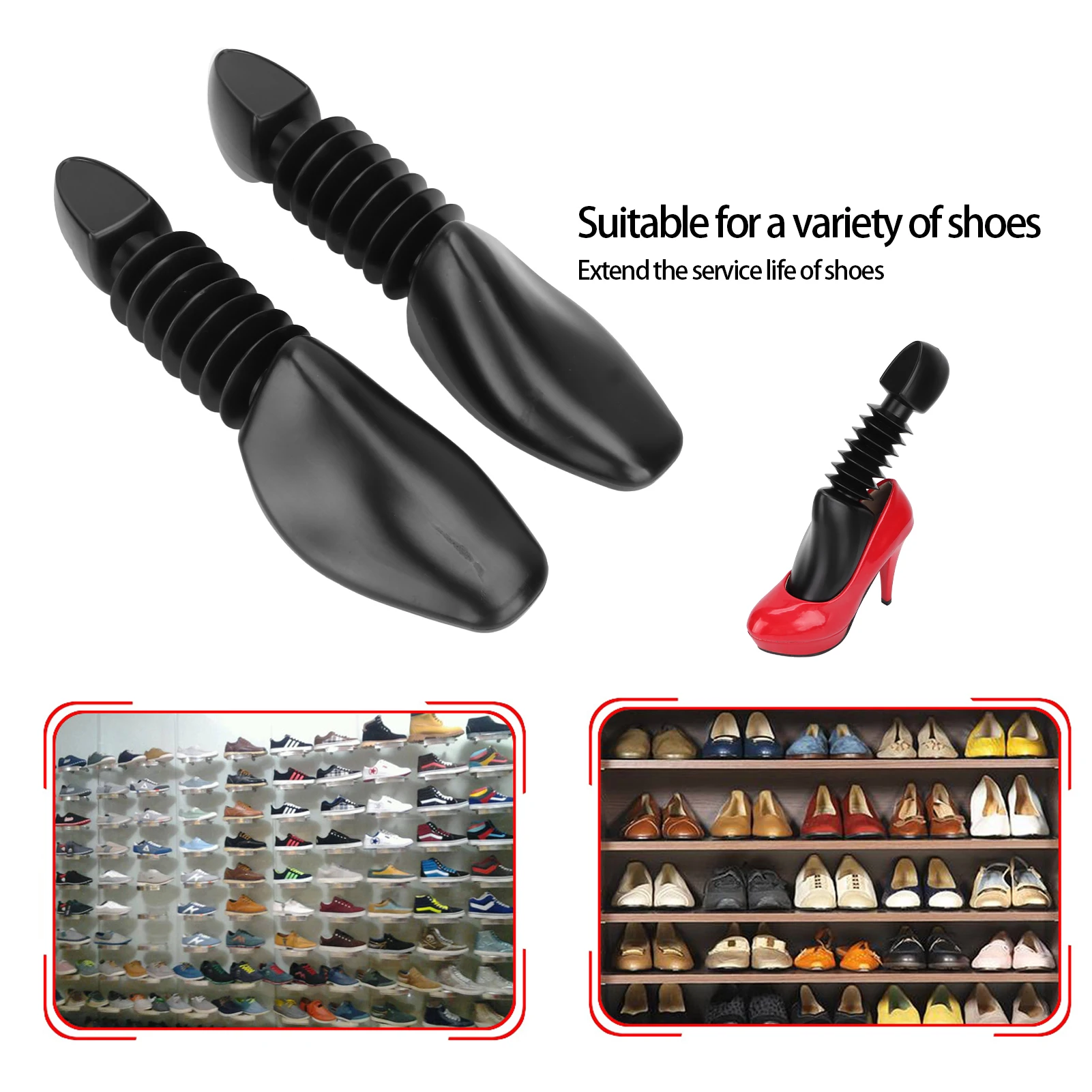 Practical Adjustable Length Shoe Trees Shoe Shaper Shoes Organizers Stretcher Boot Holder Nursing Shoe Men Women Plastic