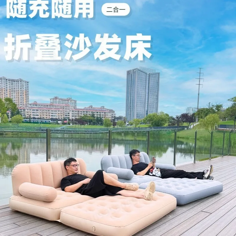 Auto Inflatable Sofa Bed Portable Folding Air Mattress for Camping Tent Household