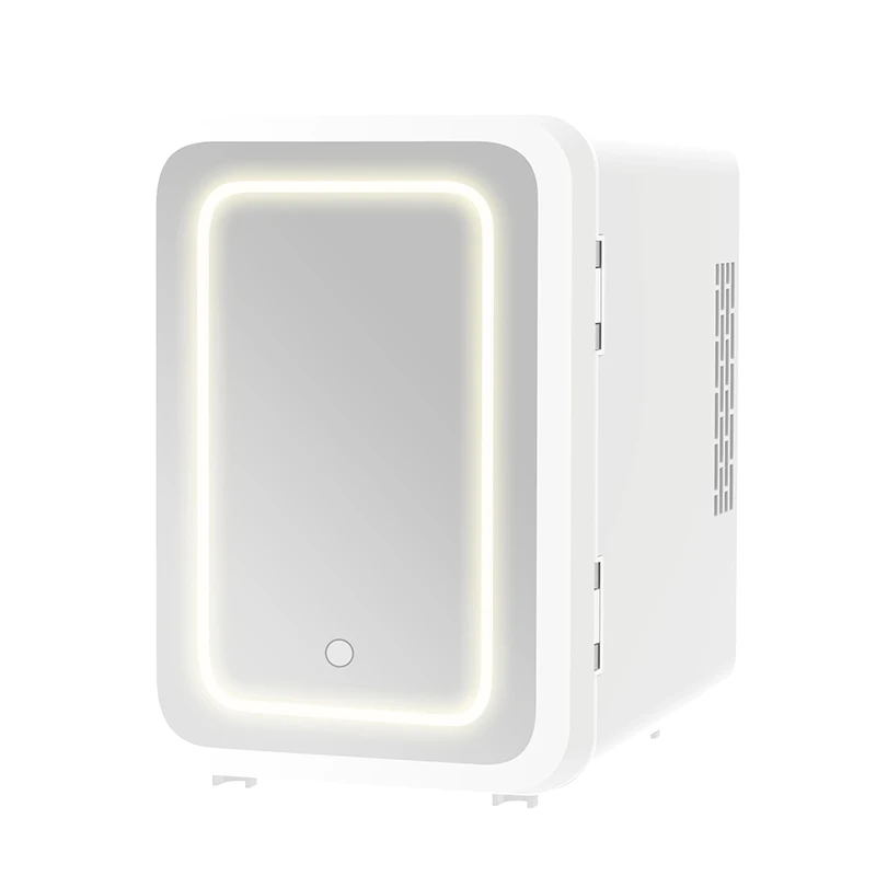 Portable Compact Beauty Tools Cosmetics Mini Fridge with Light Car Mirror White Ocean Box Logo Led Refrigerator