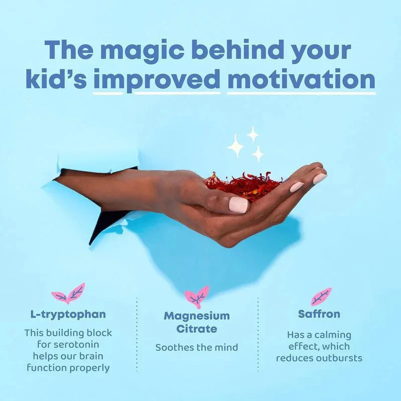Mood Magic Pixie Sticks with Saffron & GABA for Kids, Sugar-Free Powder Candy New Flavor Cherry Lime (25 Servings)