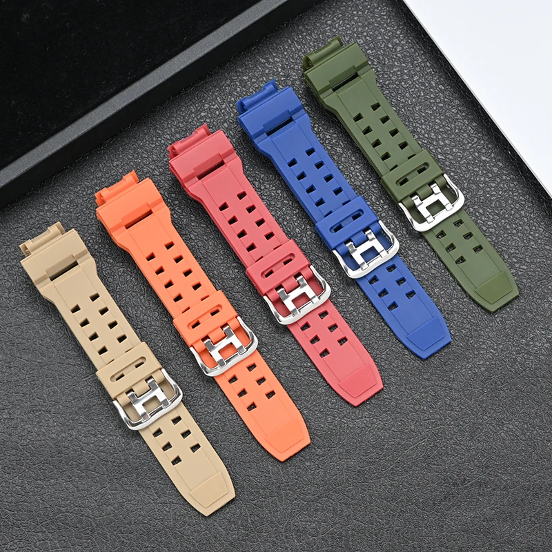 Resin TPU Watchband Straps For Casio G9200/GW92009101/9102/9110/9125 Replace Wrist Band With Screws Tool