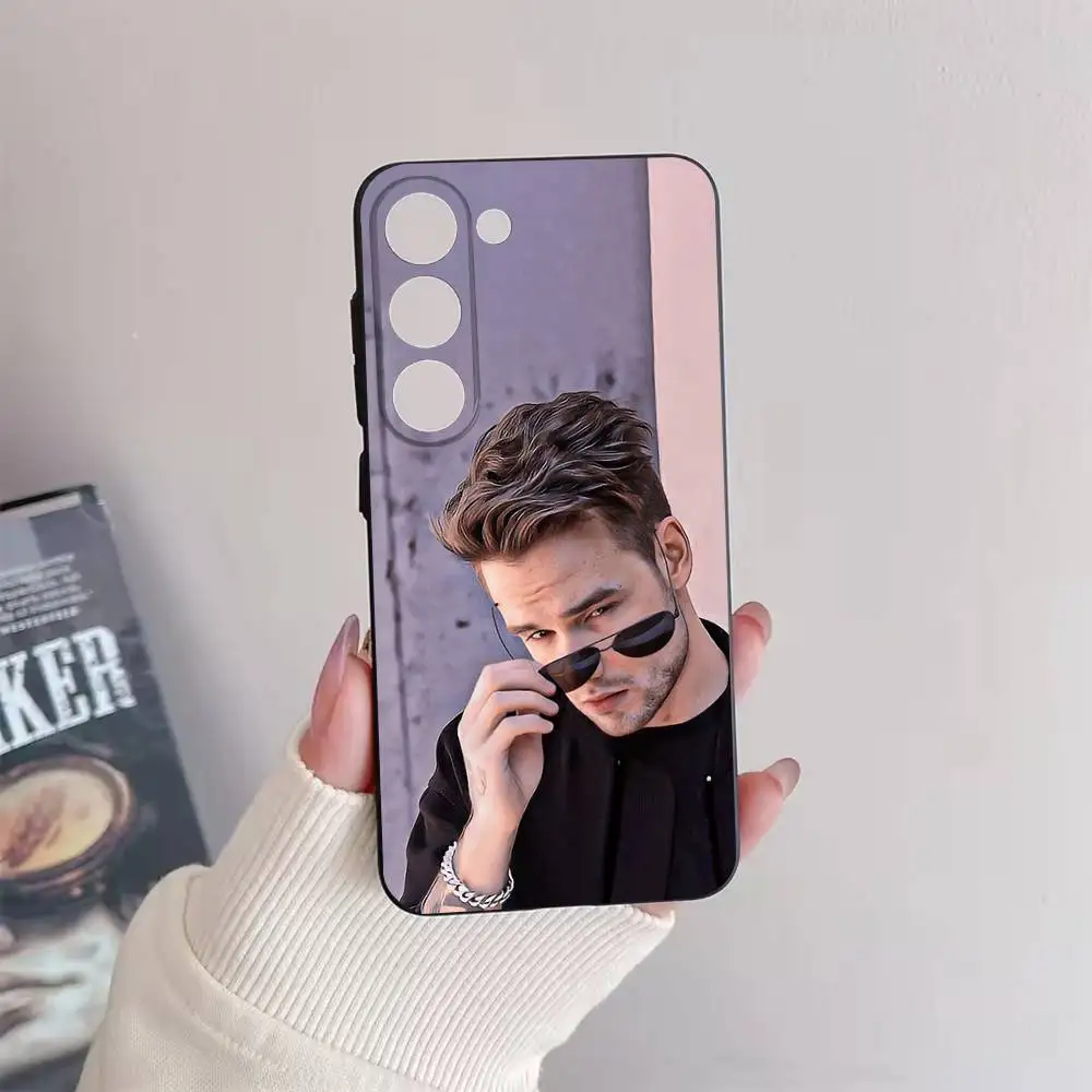 L-Liam Singer Payne Capa de telefone para Samsung Galaxy A73,72,51,53,52,71,22,5G,Note,J7,8,9 Capa preta macia