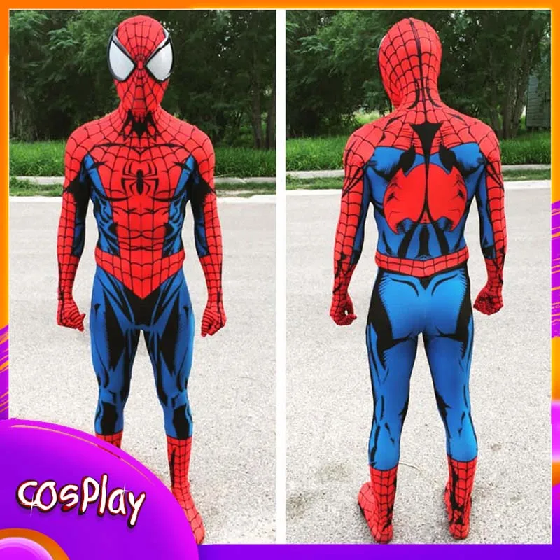 

Костюм Человека-паука в комическом стиле, комбинезон супергероя, для косплея, карнавала, маскарада, вечеринки, реквизит для косплея, боди, подарок для взрослых