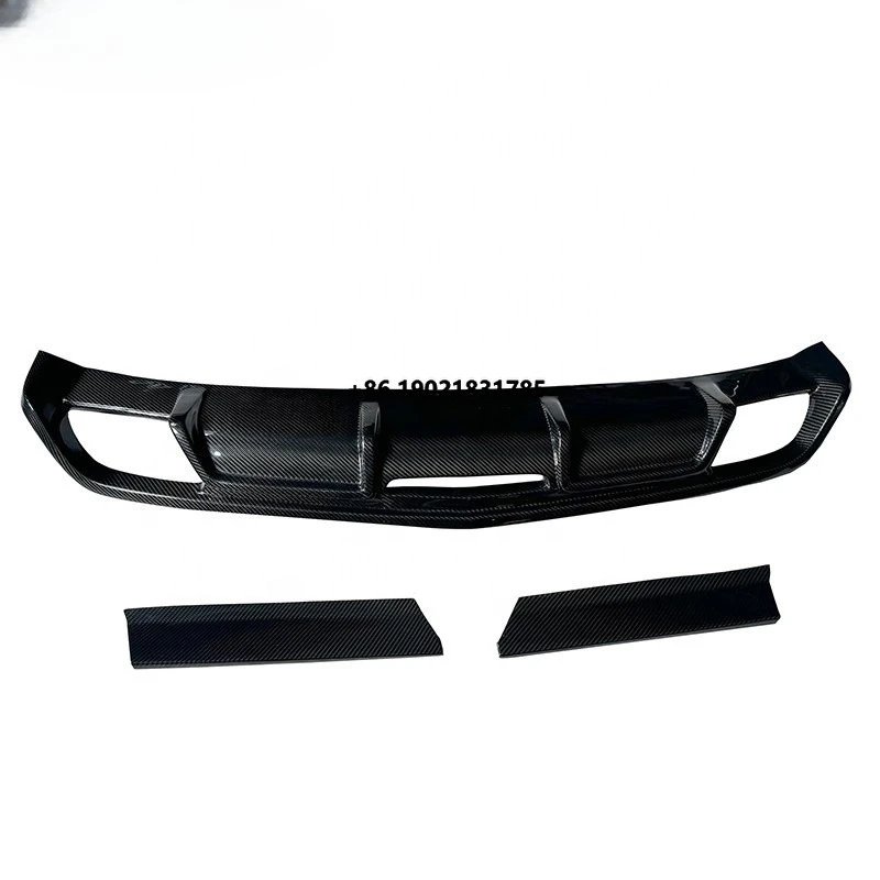 Dry Carbon Fiber Rear Diffuser for  CTS Prepreg Carbon Fiber Rear Chin for  CTS 2014-2018 Add on Lip