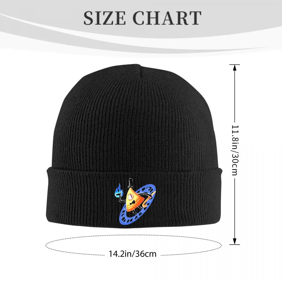 Cartoon Bill Cipher Knit Hat Beanies Winter Hats Warm Casual Cap Men Women