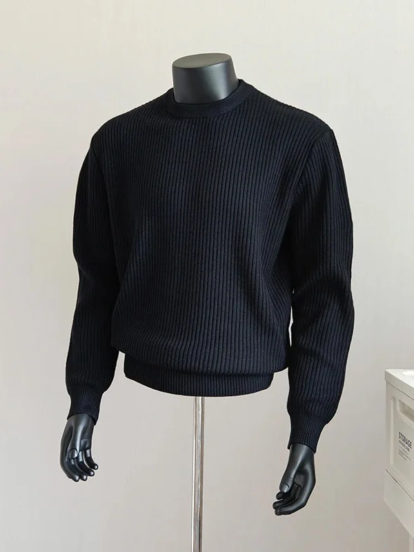 

Мужской трикотажный джемпер Cleanfit с длинным рукавом и круглым вырезом, базовый слой, осенне-зимний, комфортный, мягкий, из смесового полиэстера