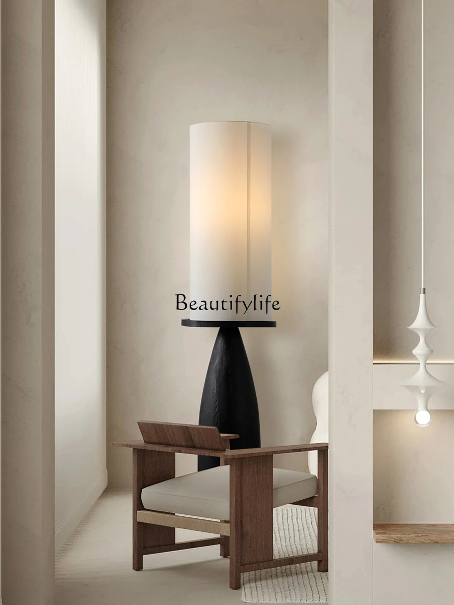 Wabi Sand wind floor ornament can illuminate Nordic minimalist living room B & B bedside vertical solid wood decoration