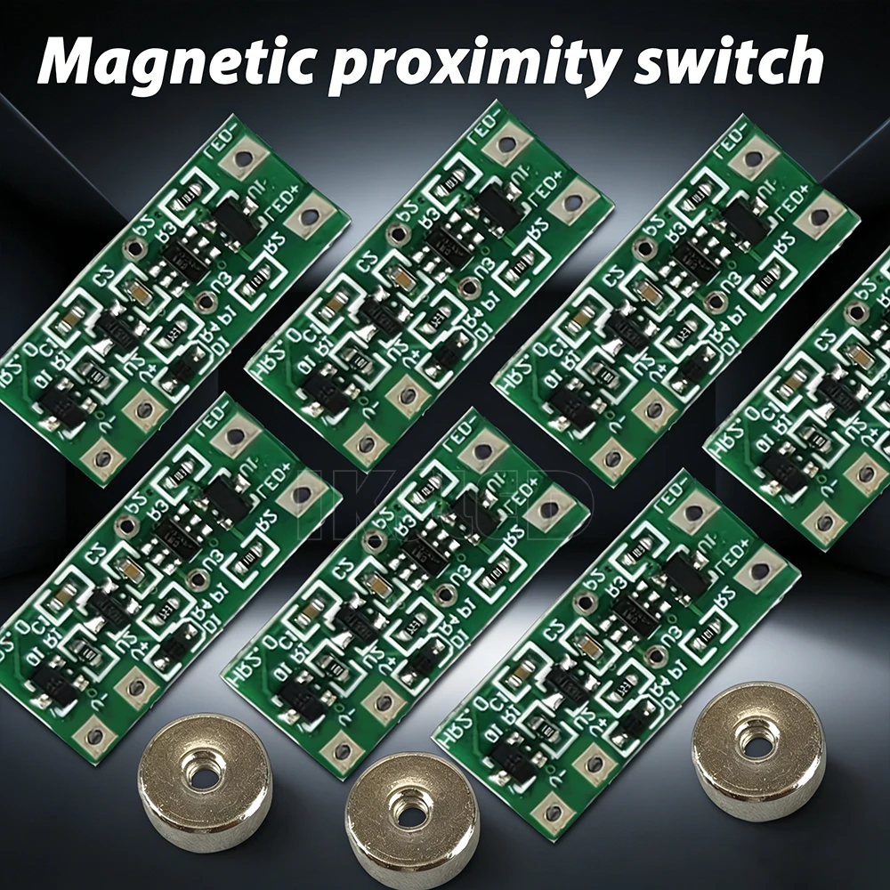 Magnetic Induction PCB DC 5V 12V 24V for Book Light,Gift Box Light,Automatic ON/OFF Magnetic Proximity Switch LED Light Sensor