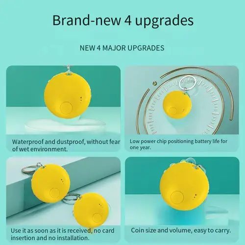 Imagen 2 del producto Dispositivo antipérdida de etiqueta de seguimiento inteligente Android para Apple, para Google Find My App, billetera, llaves, localizador de bicicletas y coches