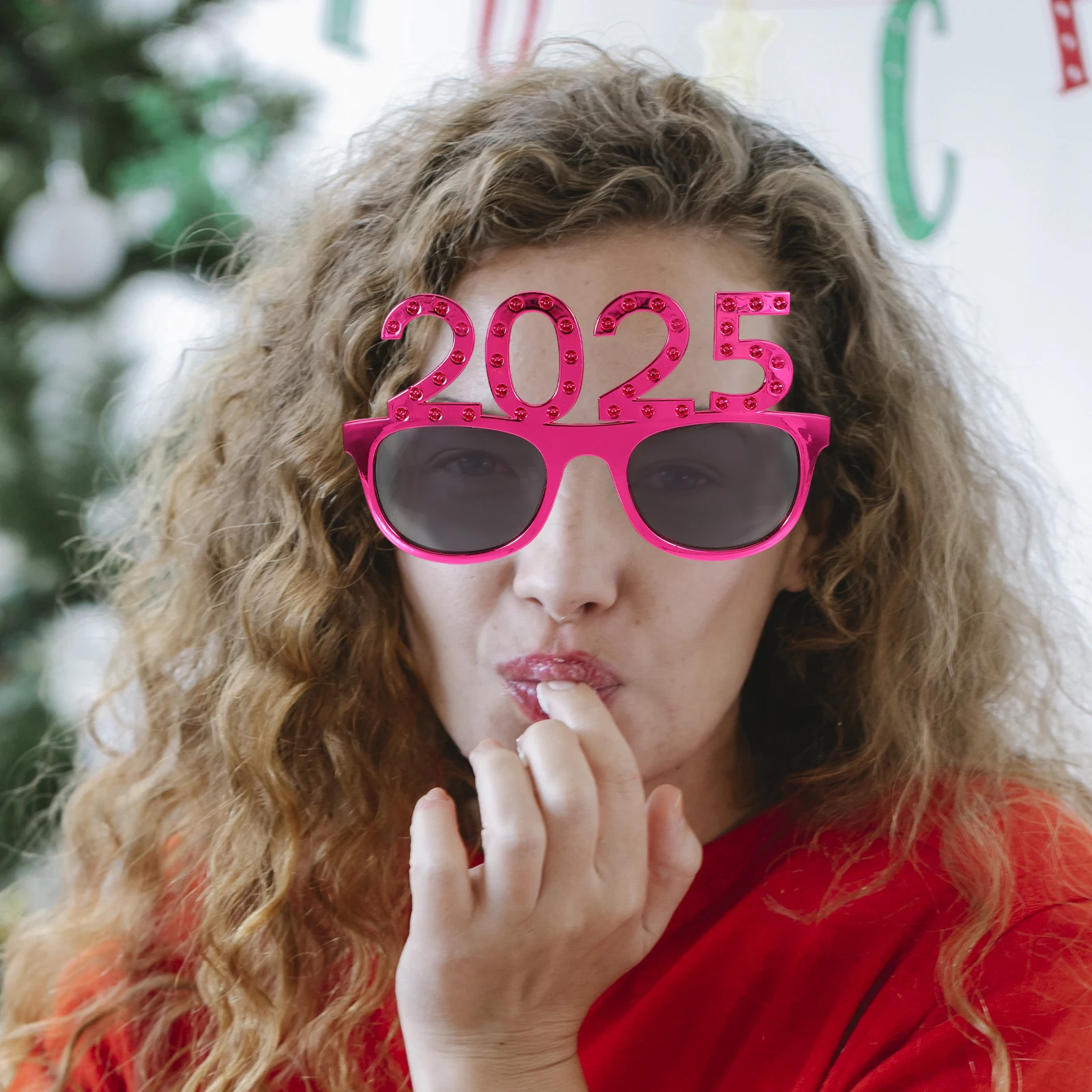 

2025 New Year Party Glasses 2025 Number Design Eyeglasses Funny Photo Props Party Eyewear Decor Festival Celebration Theme