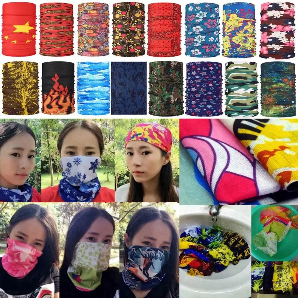 Multi-style Shield Mask Bandana Ski Fishing Headwear Printing Cycling Scarfs Windproof Headband Magic Neck Scarf