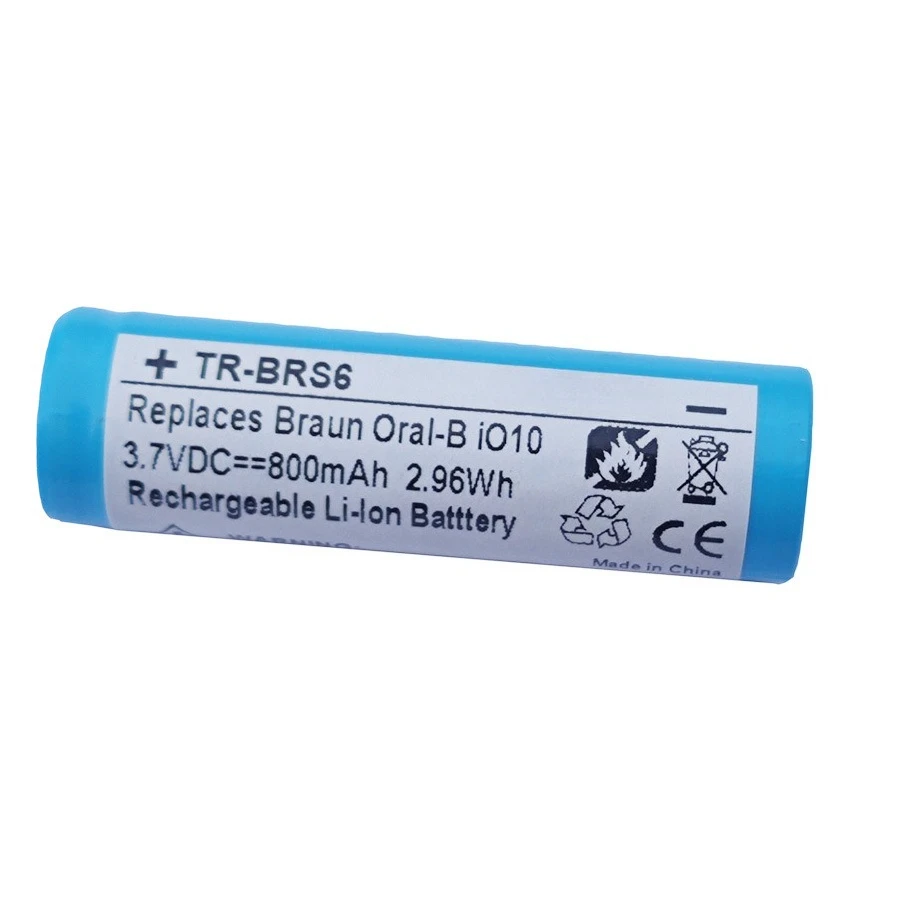 3.7V 800mAh TR-BRS6 Battery for Braun Oral-B IO Series IO10 IO4 IO5 IO6 IO7 IO8 IO9 Electric Toothbrush Rechargeable Batteries