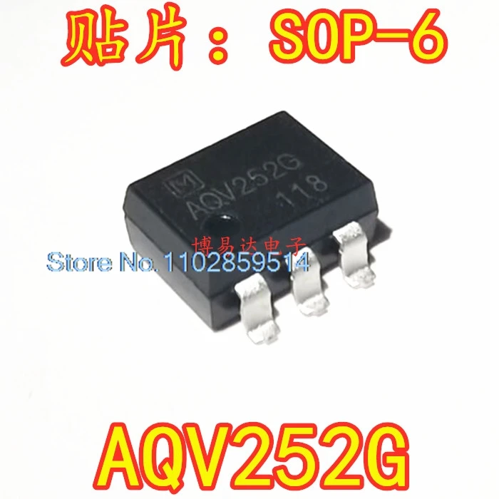 10PCS/LOT AQV252G SOP-6    AQV252 AQV252A