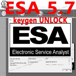2025 ESA 5.7 elektronische serviceanalysator 5.7 + SW-flitsbestanden 2024 + keygen UNLOCK voor Paccar