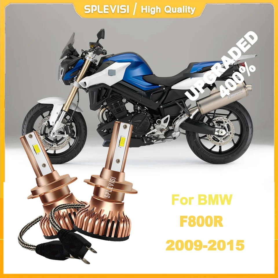 

12v LED Motorcycle Headlight 6000K Diamond White 400% Wider Beam Coverage -For BMW F800R 2009 2010 2011 2012 2013 2014 2015