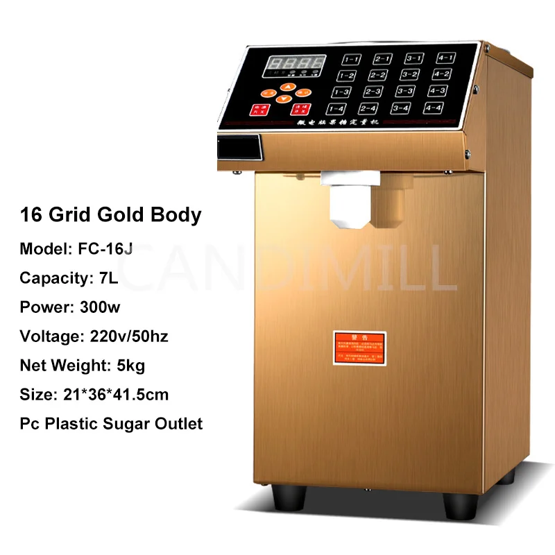 Siroopdispenser Fructose Kwantitatieve Machine Melkthee Winkel Volledig Commerciële Automatische Fructose Maker 16-raster