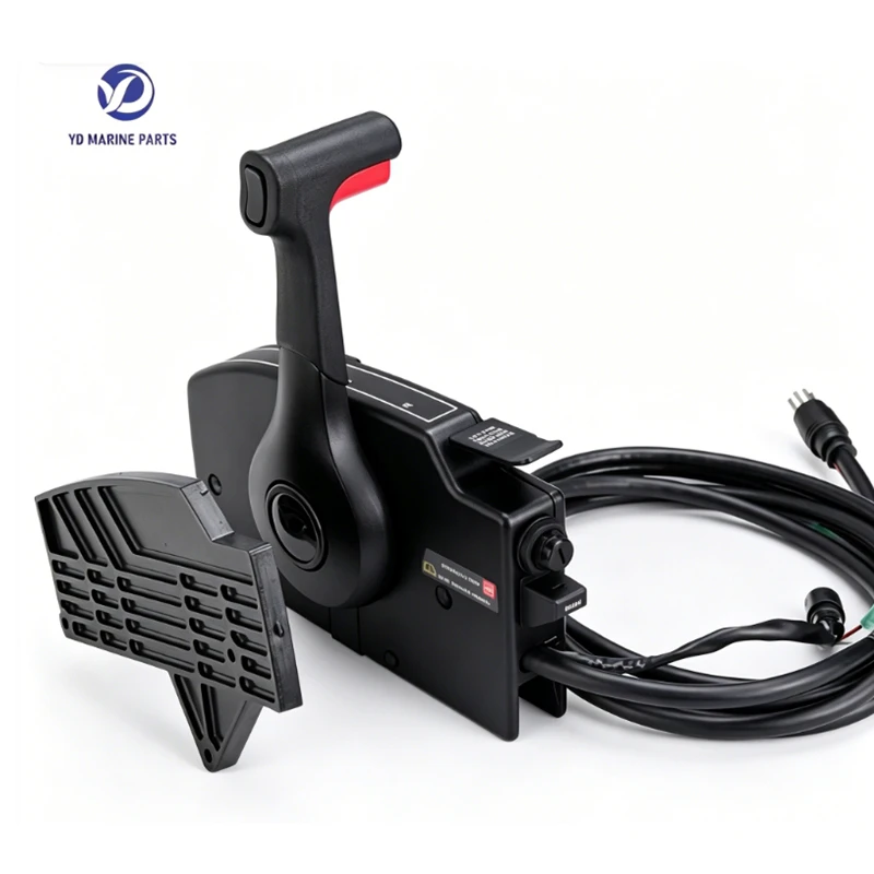 881170A3 Remote Control Box with 16FT Wire Harness 9Pins For Mercury Outboard Engine with Emergency Lanyard Side Mount
