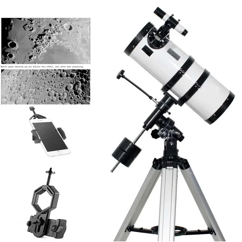 Skyoptik 6 inch 150/1400 Reflector Newton Astronomical Telescope EQ3 Mount Can see craters, Saturn rings, Jupiter stripes