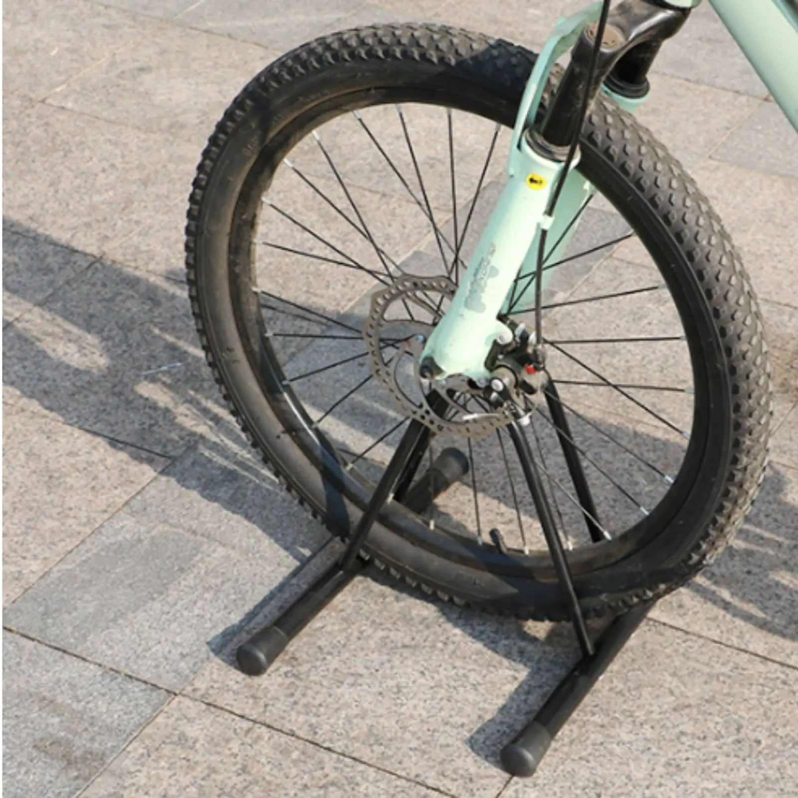 Upright Bike Stand Long-Lasting Cycle Floor Stand Upright Bike Parking Rack Space-Saving Upright Cycle Holder Rust-Resistant