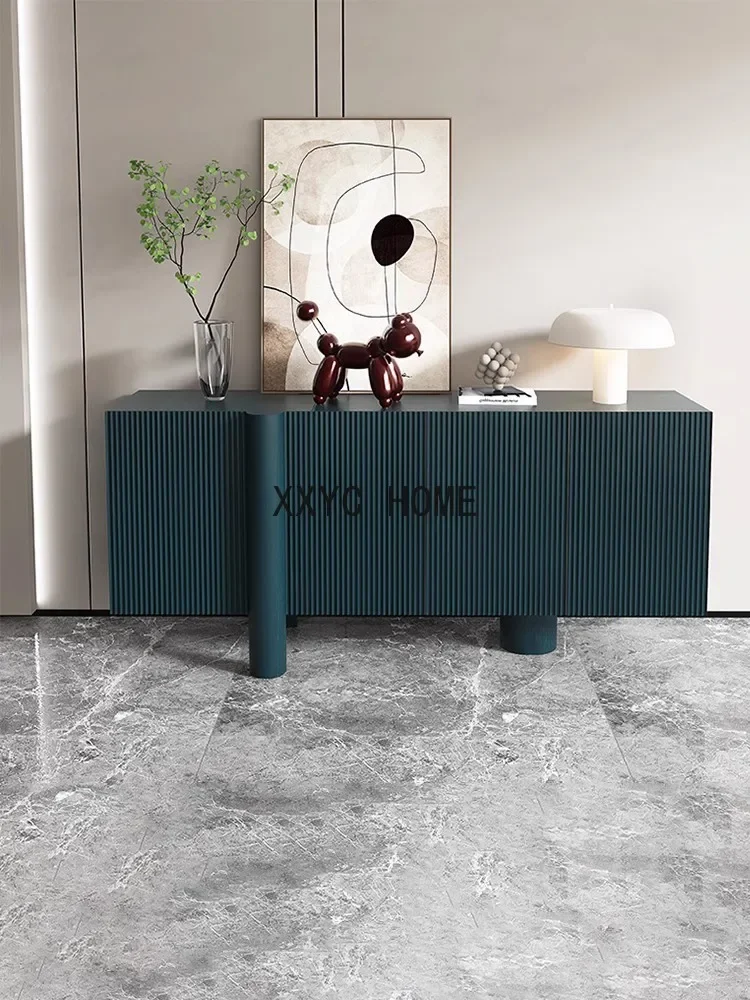 

Light luxury solid wood table side cabinet Italian high-end simple modern creative dark green shoe cabinet entrance cabinet