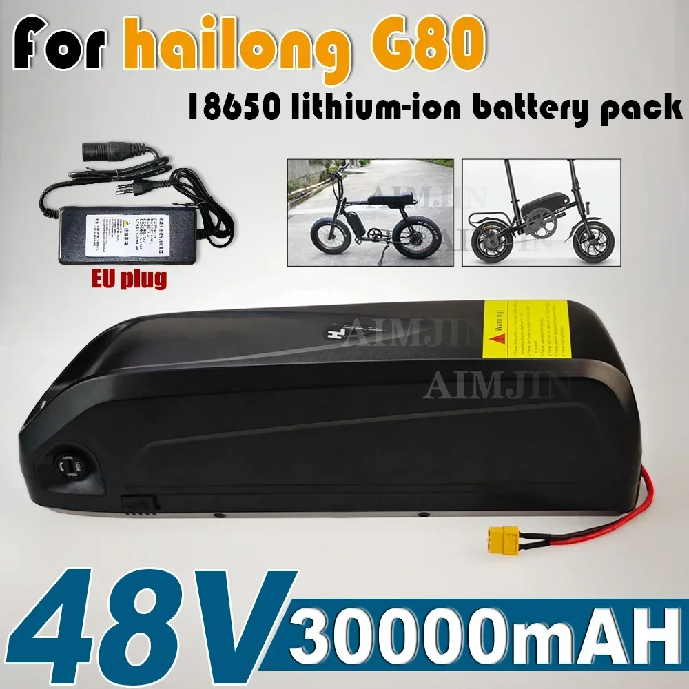 

Hailong G80 EBike Battery 48V 30Ah Mountain Bicycle 18650 Electric Bateria Pack for Bafang 1000W 750W 500W 250W