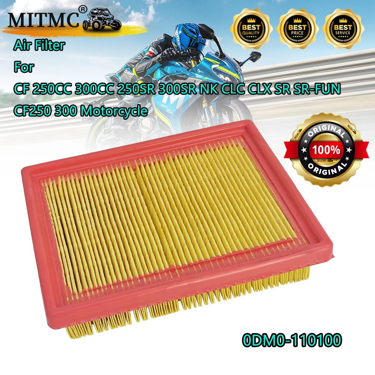 

Original Air Filter For CF 250CC 300CC 250SR 300SR CF 250NK 300NK CLC CLX SR SR-FUN CF250 300 Motorcycle 0DM0-110100