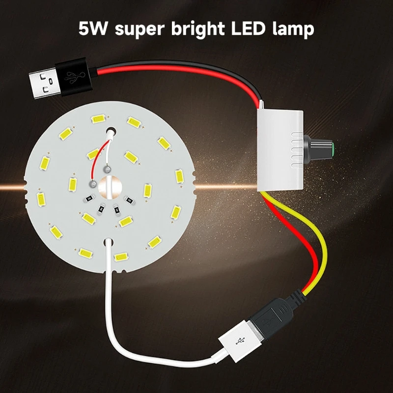 5V White USB LED Lighting Panel PLR USB Mobile Light Emergency Night Light Electronic DIY