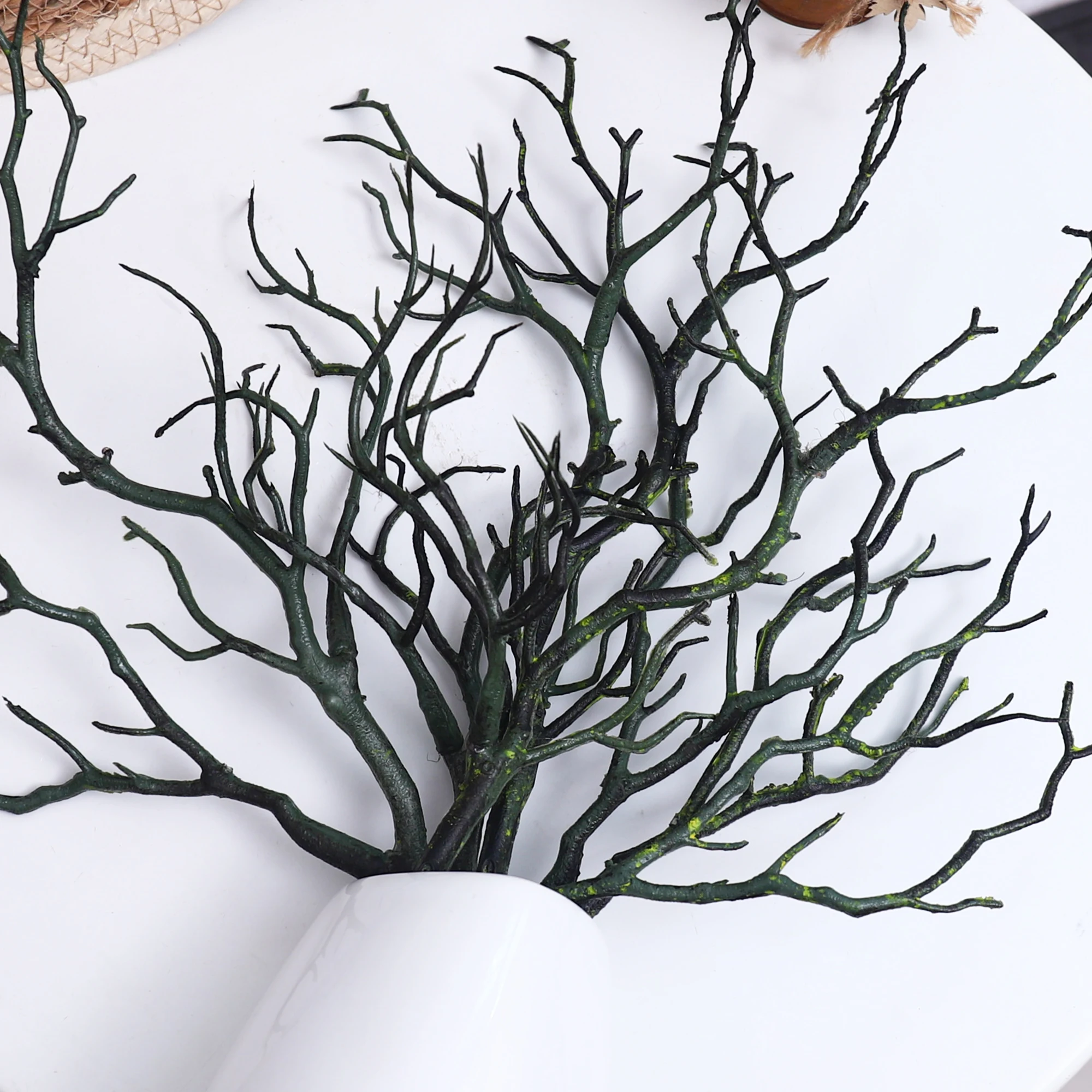 2 uds planta Artificial rama de árbol seco boda hogar habitación mesa florero decoración plantas falsas fiesta jardín decoración artesanía corona Accesorios