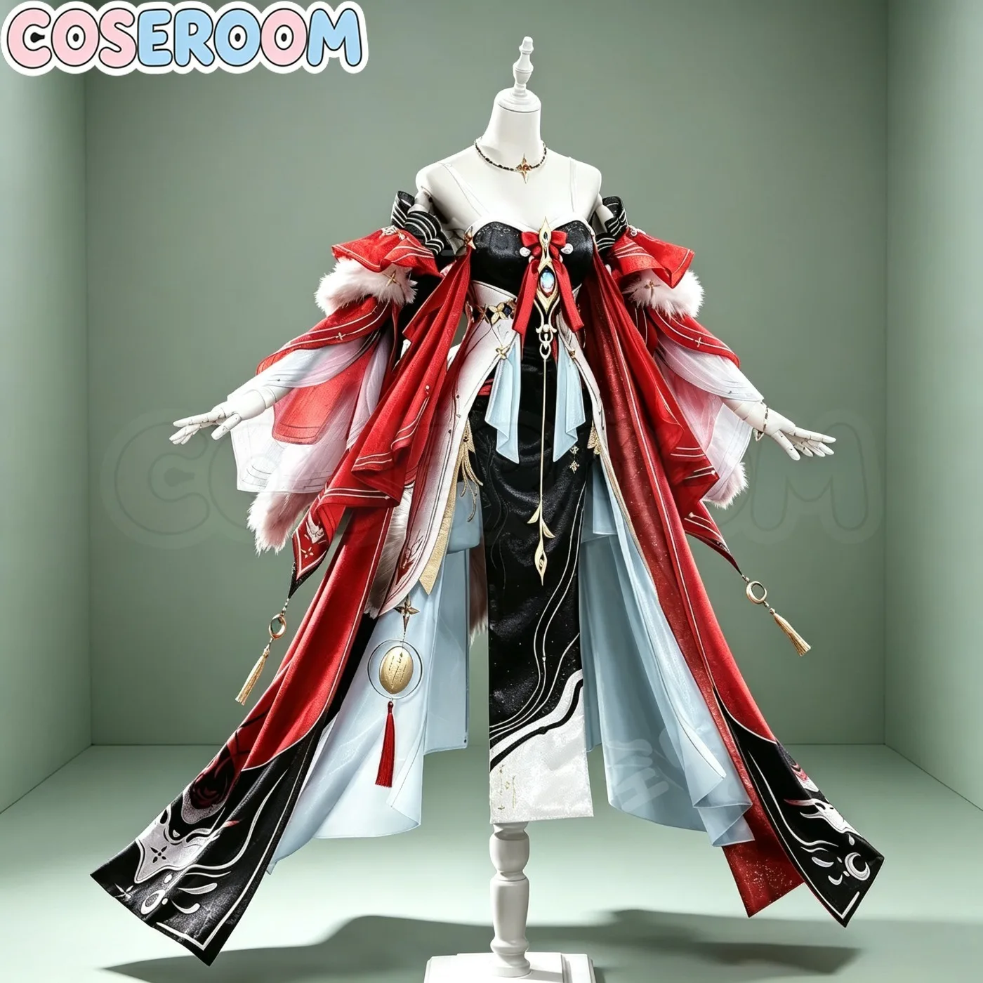 COSEROOM-SSR ‌ ‌ Hsin Cosplay-Kostüm, Spiel Wuthering Waves, WuWa Cosplay-Outfit, Halloween-Rollenspiel-Uniform, Kleid.