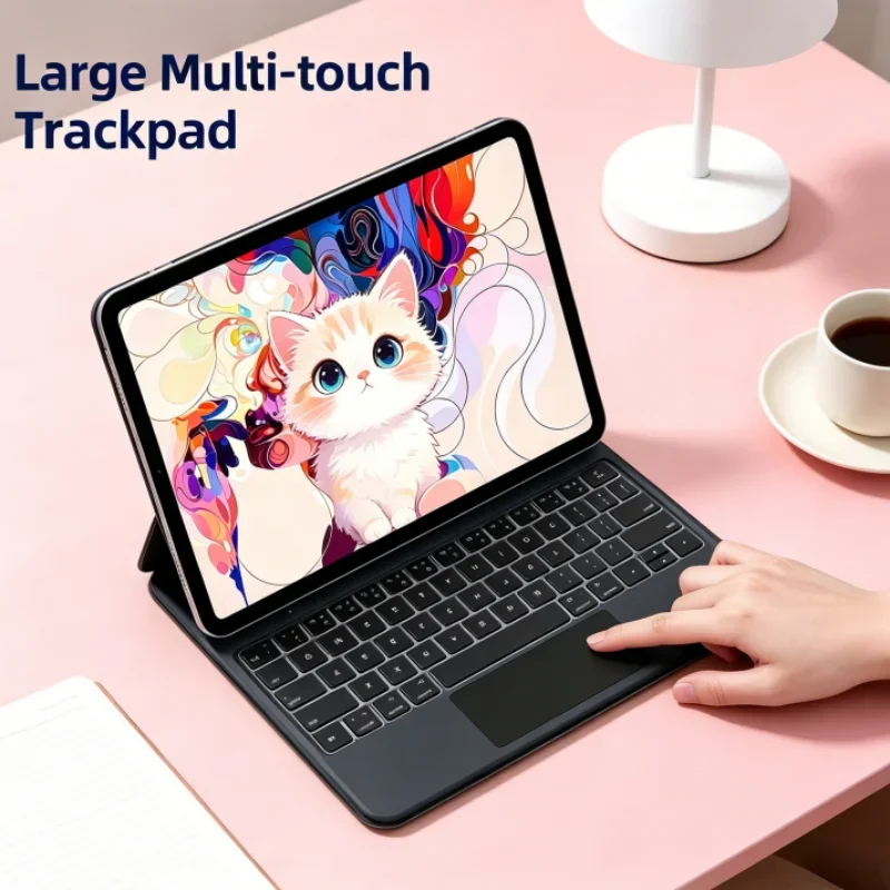 Melhor Preço Pogo pin capa de teclado inteligente com trackpad para ipad air 11 m3 10.9 2024 pro 11 4th 5th air 11 teclado ipad 키보드