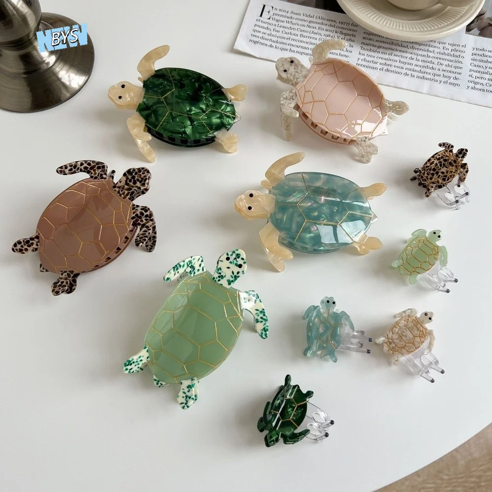 

Fashion Acetic Acid Acetate Turtle Hair Claw Ocean Series Cartoon Animal Hair Clip Headdress Sea Creature Big Shark Clip Daily