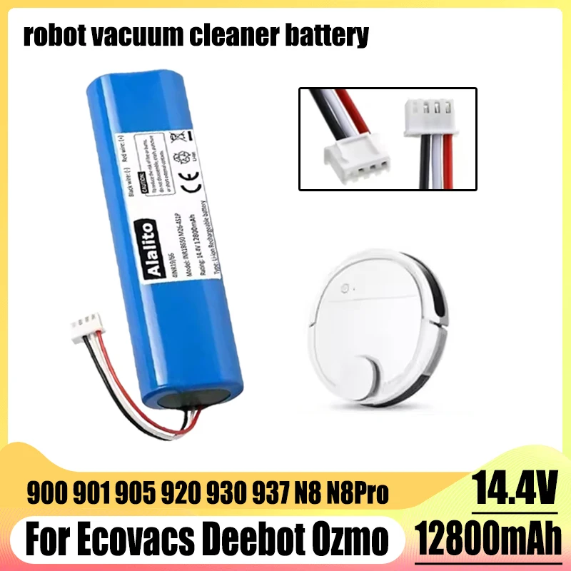 For Ecovacs Deebot Ozmo robot vacuum cleaner, compatible with 900 901 905 920 930 937 N8 N8 Pro battery replacement