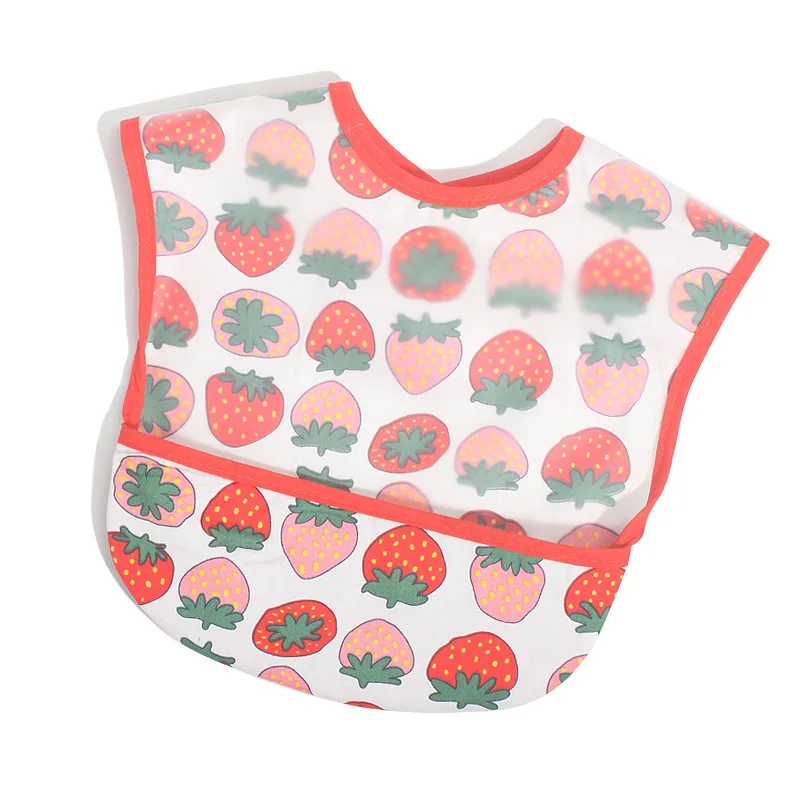 0-3Y Baby Bibs Waterproof Cartoon Fruits Printed Feeding Scarf Bib for Boys Girls