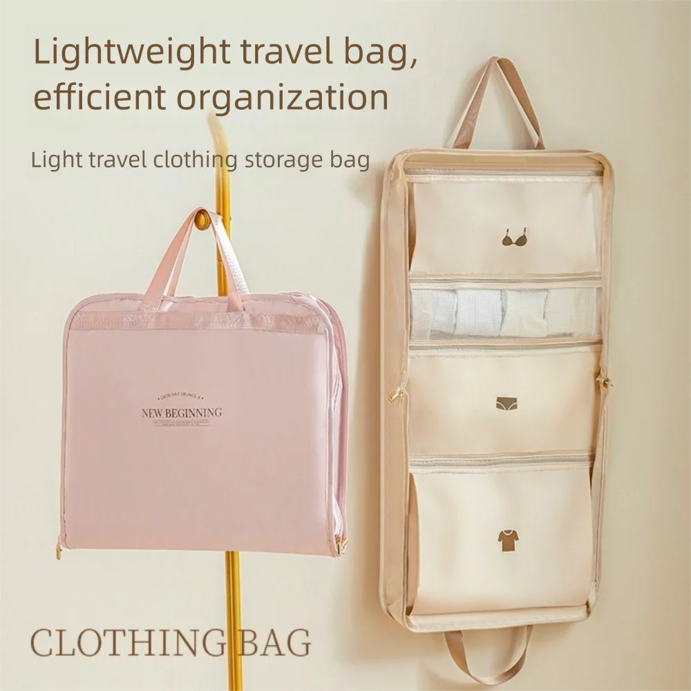 

Hangable Travel Hanging Storage Bag Large Capacity Dustproof Clothes Packing Cubes Washable Space Saving Luggage Storage Bag