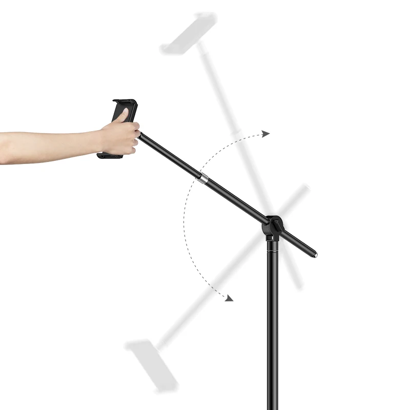 Adjustable Angle Height Universal Tablet Phone Metal Floor Stand Overhead Bed Holder For iPhone iPad Home Office