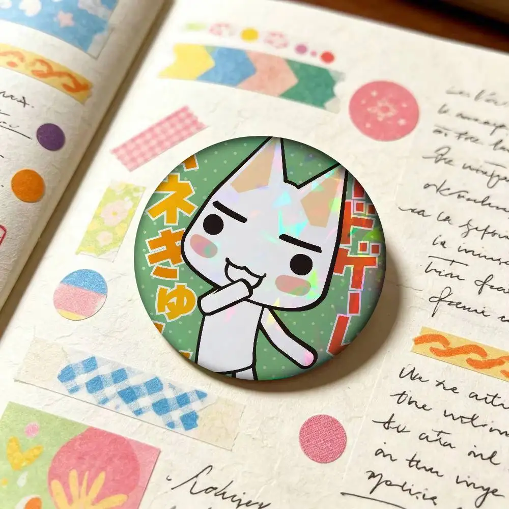 Cartoon I-Inoue Toro Cat  Anime Brooches Cute Cartoon Badge Jacket Jeans Lapel Pin Gift Accessorie