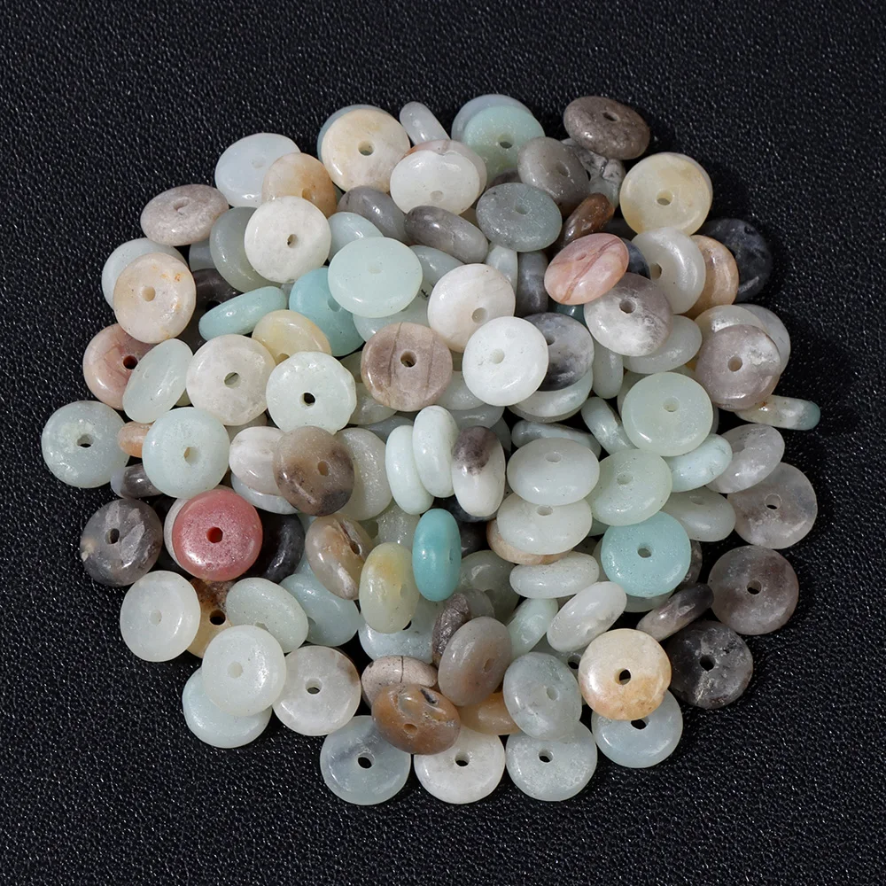 2X6MM Natural Stone Beads Round Slice Flat Loose Spacer Beads Wholesale Agates Jaspers Beads for Jewelry Making DIY Accessries