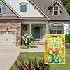 NGZ Welcome to the Garden Boots Garden Flag 28X40 Inch Linen for Spring llz