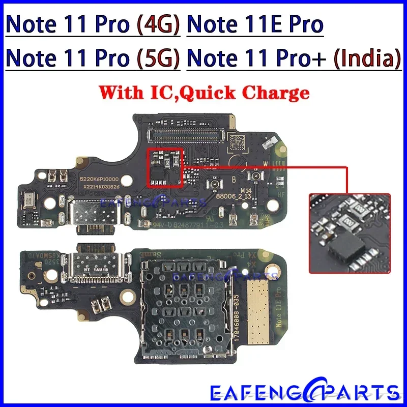 Usb Dock Charger Connector for Xiaomi Redmi Note 10 10C 10X 10T 11 11S 11E 11T Prime Pro Plus + 4G 5G Charging Board Flex Ports