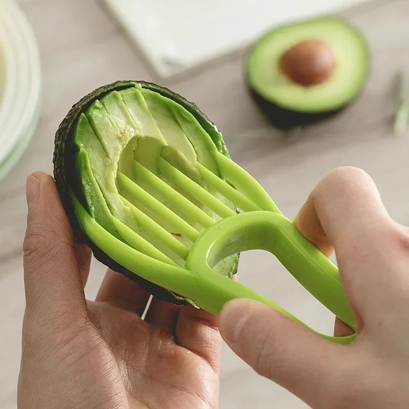 Avocado Slicer Avocado Mango Kiwi Fruit Pulp Separator Multifunctional Fruit Pit Remover Kitchen Fruit Peeler Plastic FruitKnife