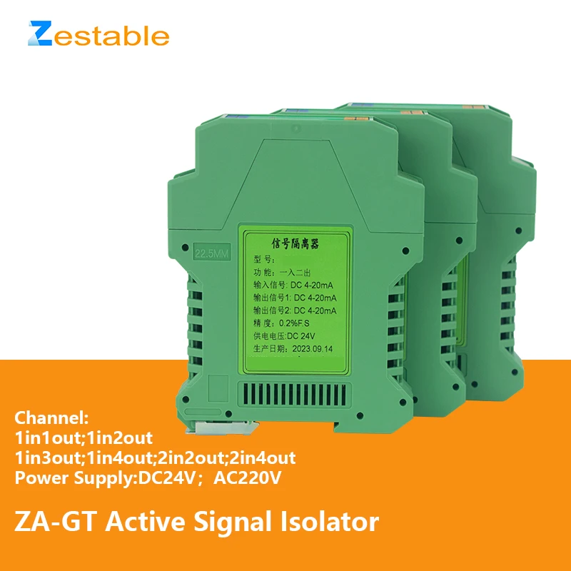 isolador ativo multi terminal dc signal isolador de alta precisao dc 24v ac 220v 420ma 010v saida 05v 01