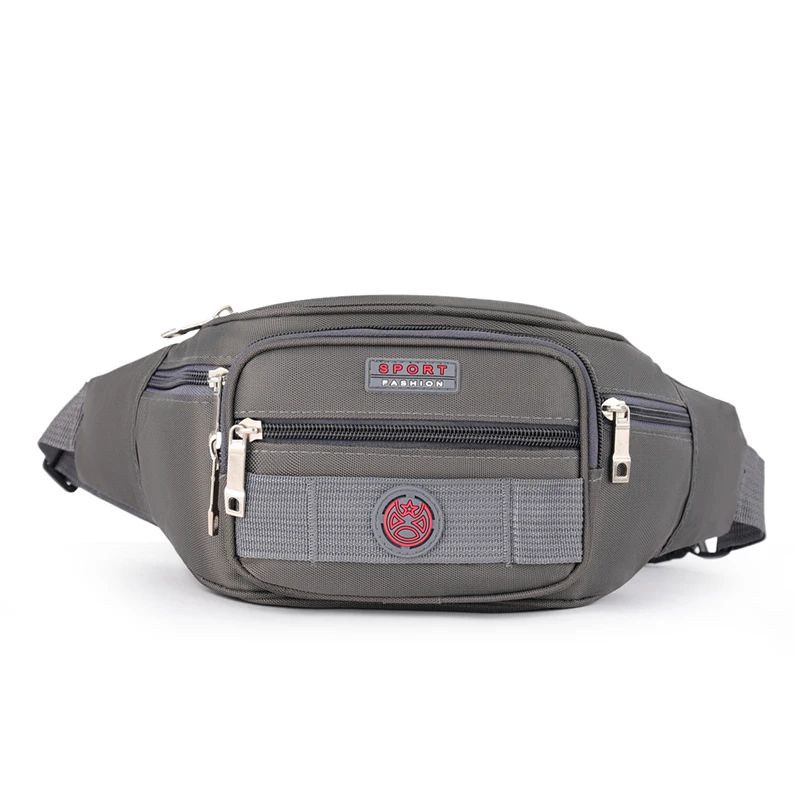 Tas pinggang praktis multi-saku untuk kegiatan luar ruangan, penyimpanan multi-lapis, tas selempang tunggal, tas dada untuk olahraga lari
