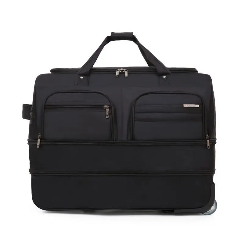 Large capacity Trolley Bags With Wheels Wheeled bag Foldable Oxford Luggage Travel Suitcase Rolling Bags Travel Luggage