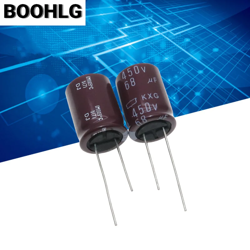 

5PCS 68UF 450V black diamond aluminum electrolytic capacitor 450V 68UF KXG high frequency and low resistance