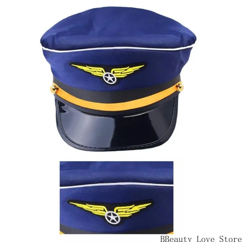 طيران كابتن أزياء البالغين التجريبيين الملحقين ملحقين موحد قبعة قبعة العنق