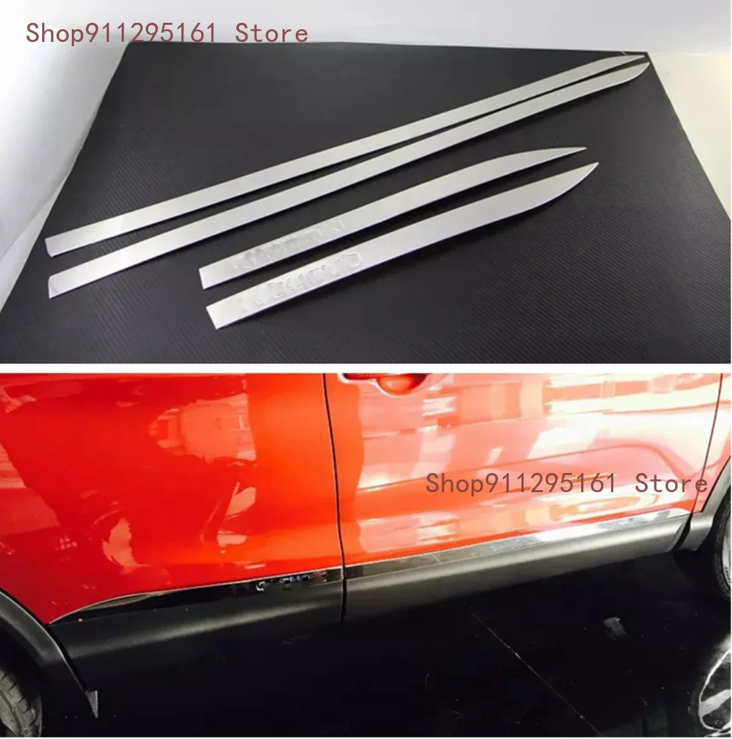 for Nissan Qashqai j11 2016 2017 2018 2019 CHROME SIDE DOOR BODY MOLDING TRIM COVER LINE GARNISH PROTECTOR ACCESSORIES