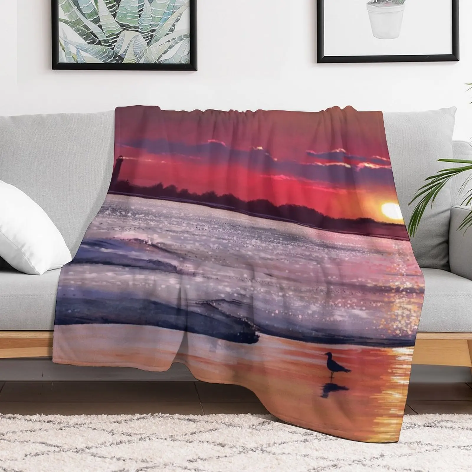 Cape May Light House Throw Blanket For Sofa Thin Picnic Blankets