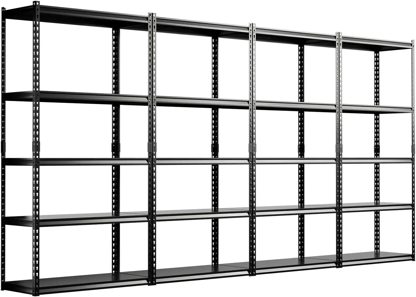 Garage Storage Shelves, 72'' Heavy Duty Metal Utility Rack with Adjustable 5 Tier Shelving for Warehouse Basement Kitchen Living