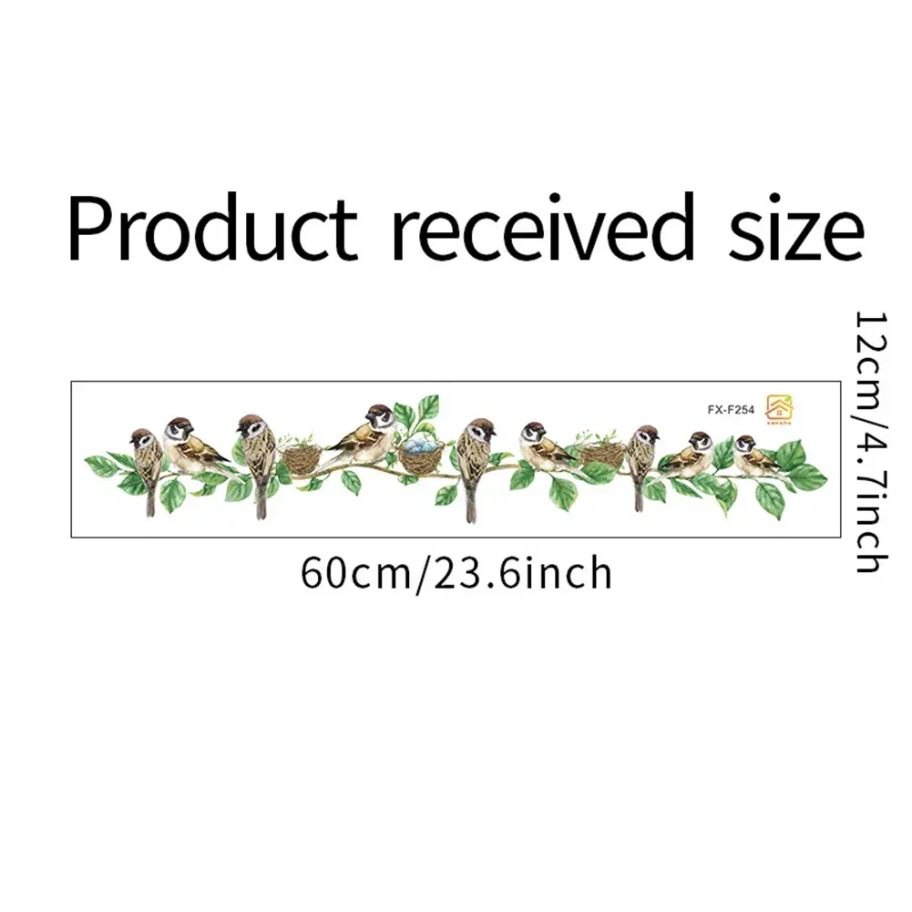 Bird Vine Wall Stickers Sofa Background Vinyl Wall Art Home Decoration Kids Bedroom Living Room Decal Removable