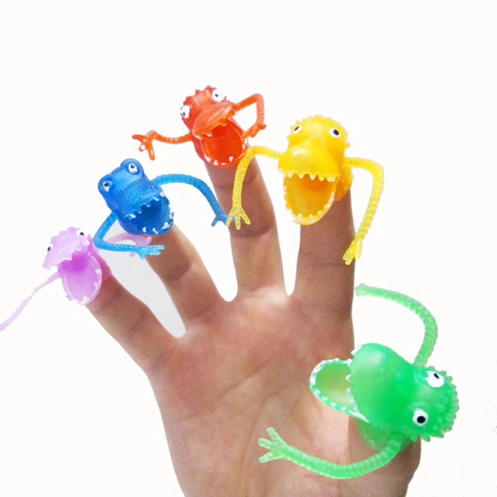 

12 PCS Plastic Dinosaur Finger Puppet Toy Kids Puppets Animal Toys Animals Child
